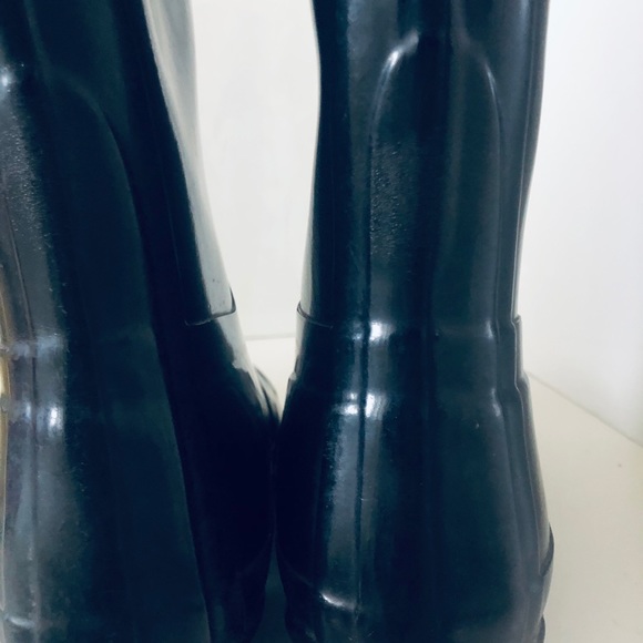 Hunter Womens Black Tain Boots Size 7 - Picture 7 of 8